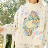 Polka Dot QOS Mama Card Logo Sweatshirt | Queen Of Sparkles