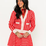 Holiday Houndstooth Mini Skirt