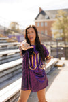 00 PURPLE + GOLD SEQUIN MINI
