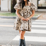 Flower Shop Mini Dress | Neutral
