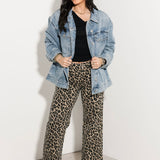 Mali Wide Leg Jeans | Leopard Print