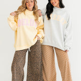 Gray Reversible Mock Neck Sweatshirt | Cheeky Delulu