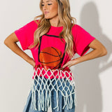 Pink Basketball Net Tee | Queen Of Sparkles
