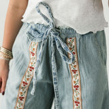 Bloom Stripe Pants | Striped Denim