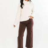 Textured Turtleneck Sweater | Ivory