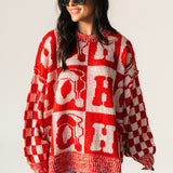 'Ho Ho Ho' Check Sweater