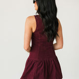 A Little Crazy Mini Dress | Wine