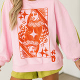 Pink & Green Colorblock Orange QOS Logo Short | Queen Of Sparkles