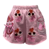 Light Pink Cakes Pastries Shorts