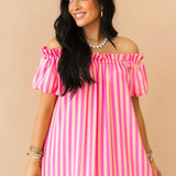 Clarice Maxi Dress | Pink Sangria Stripe