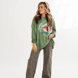 Wild Thangs Denim Pants | Leopard