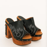 Free Spirit Wooden Sandal | Black