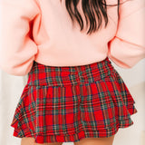 Christmas Charm Plaid Skort