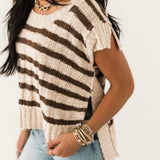 Oatmeal Stripe Pullover Sweater