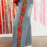 On The Wild Side Denim Pants | Red