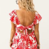 Palm Paradise Midi Dress | Red