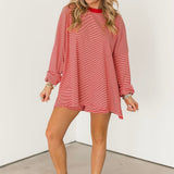 Cassandra Striped Short | Red