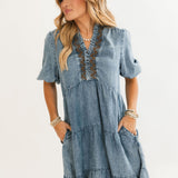 Everly Mini Dress | Denim