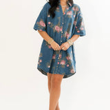 Prairie Rose Denim Dress