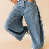 Rhinestone Barrel Jeans | Queen Of Sparkles