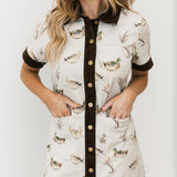 Feathered Fields Mini Dress