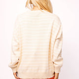 Licensed Tennessee Beige Stripe Vintage Team Sweater | Queen Of Sparkles