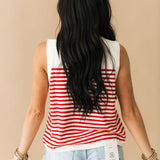 Licensed UGA Mascot Striped Knit Tank | Queen Of Sparkles
