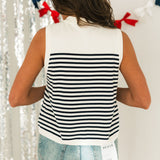 Knit American Flag Stripe Tank | Queen Of Sparkles