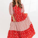 Floral Tiered Maxi Dress