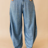 Rhinestone Barrel Jeans | Queen Of Sparkles
