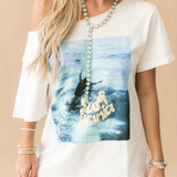 Surf Mania Off The Shoulder Tee