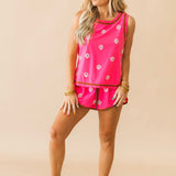 Hot Pink Rhinestone Active Short | Queen Of Sparkles