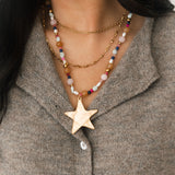 Ziggy Star Layered Necklace | Pink
