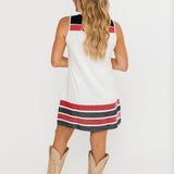 Licensed UGA Striped Tank Dress | Queen Of Sparkles
