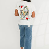 White Teacher Queen Card Tee | Queen Of Sparkles