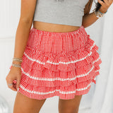 American Girl Mini Skirt | Red Gingham