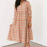 Eleanor Midi Dress | Gossamar Wings Coral