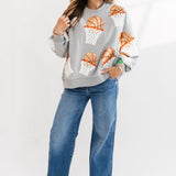 Grey Basketball Hoop Sweatshirt | Queen Of Sparkles