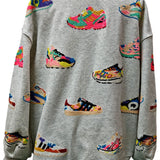 Grey Neon Sneaker Sweatshirt