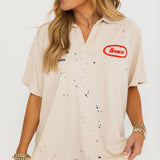 Dreamy Detailing Raglan Polo Shirt Tee