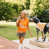 Licensed Tennessee 'Go Vols' Feather Bottom Tank Sweater | Queen Of Sparkles