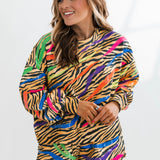 Neon Tiger Print Sweatshirt | Queen Of Sparkles