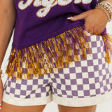 LSU 'Geaux Tigers' Feather Bottom Tank Sweater | Queen Of Sparkles