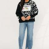 Black Composition Book Queen Sweatshirt | Queen Of Sparkles