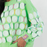 Lime Green Golf Ball & Tee Sweatshirt | Queen Of Sparkles
