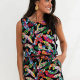 Black Rainbow Feather Tank | Queen Of Sparkles