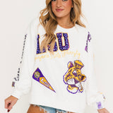 LSU Big Icons Scattered All Over Sweatshirt | Queen Of Sparkles