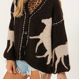 Sheer High Neck Tank | Leopard