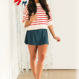 Sweet Stripe Sweater | Red