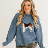 Hound Dog Sweater | Blue